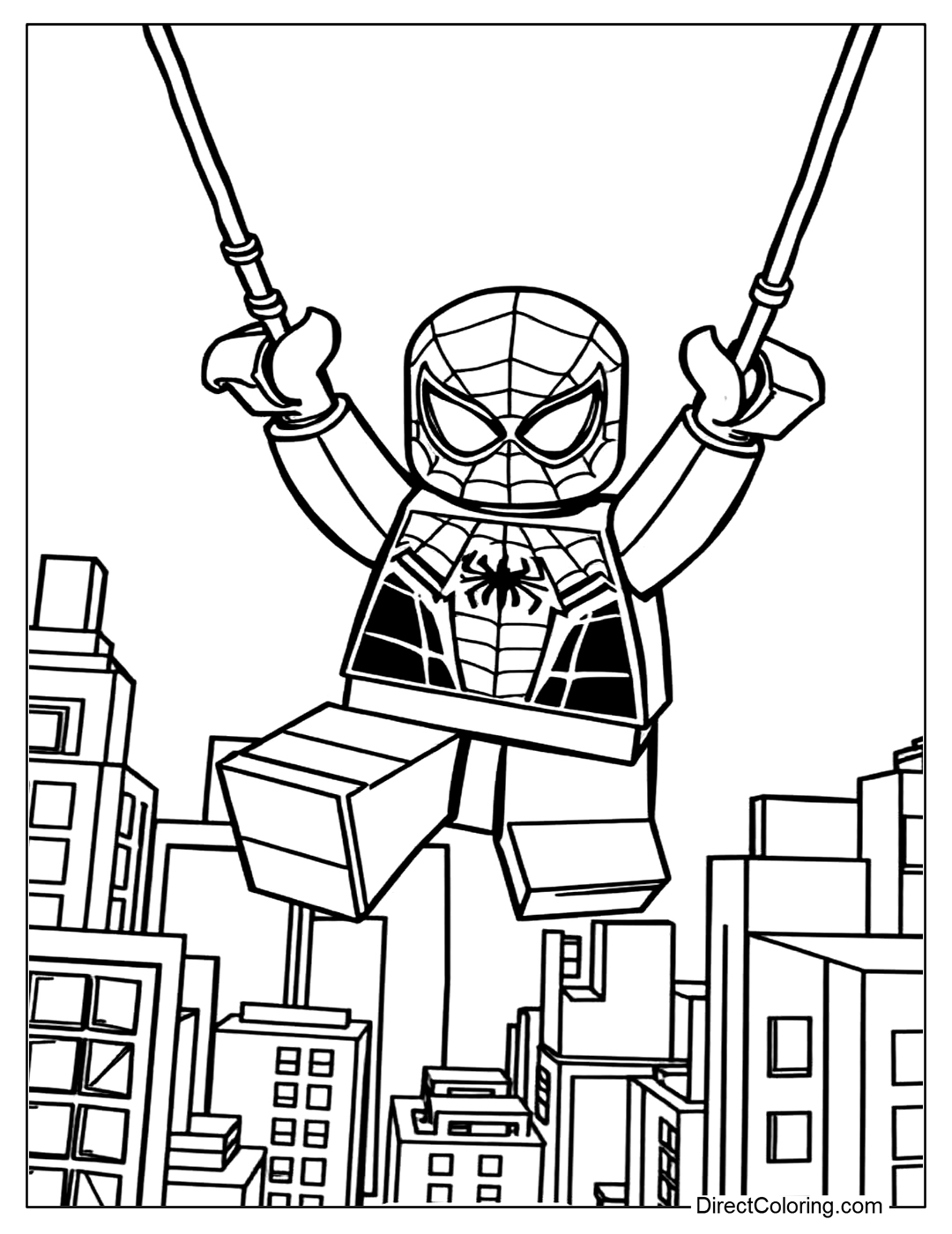 Lego Spider-Man Coloring Page